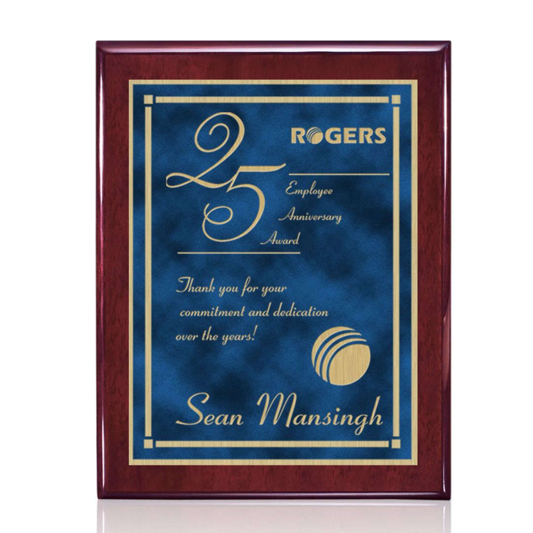 Oakleigh/Contempo Plaque - Rosewood/Blue 3