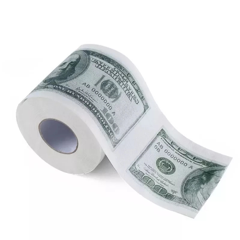 Custom Dollar Printed Toilet Paper 2