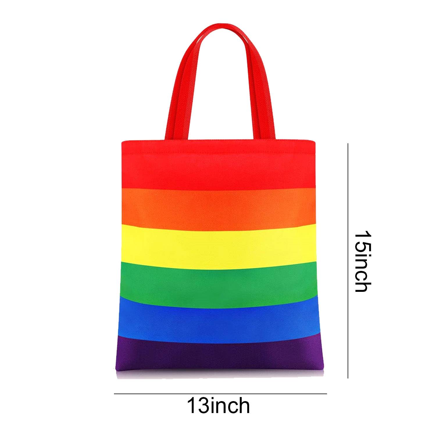Rainbow Canvas Tote Bag 6