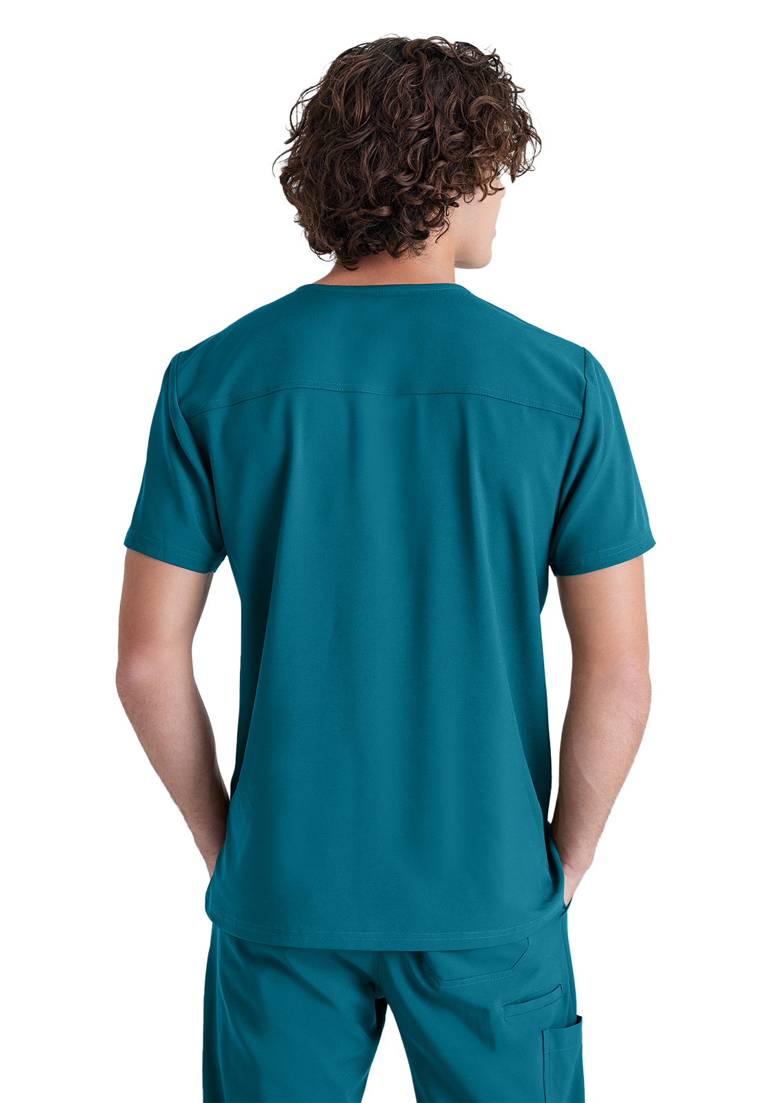 Grey's Anatomy Evolve Stretch - Men's One-Pocket V-Neck Journey Scrub Top 41