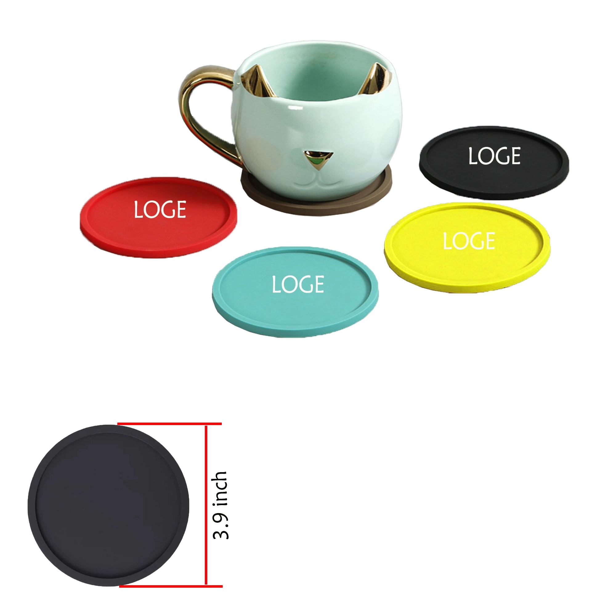 Reusable Silicone Cup Mat MOQ 100PCS 2