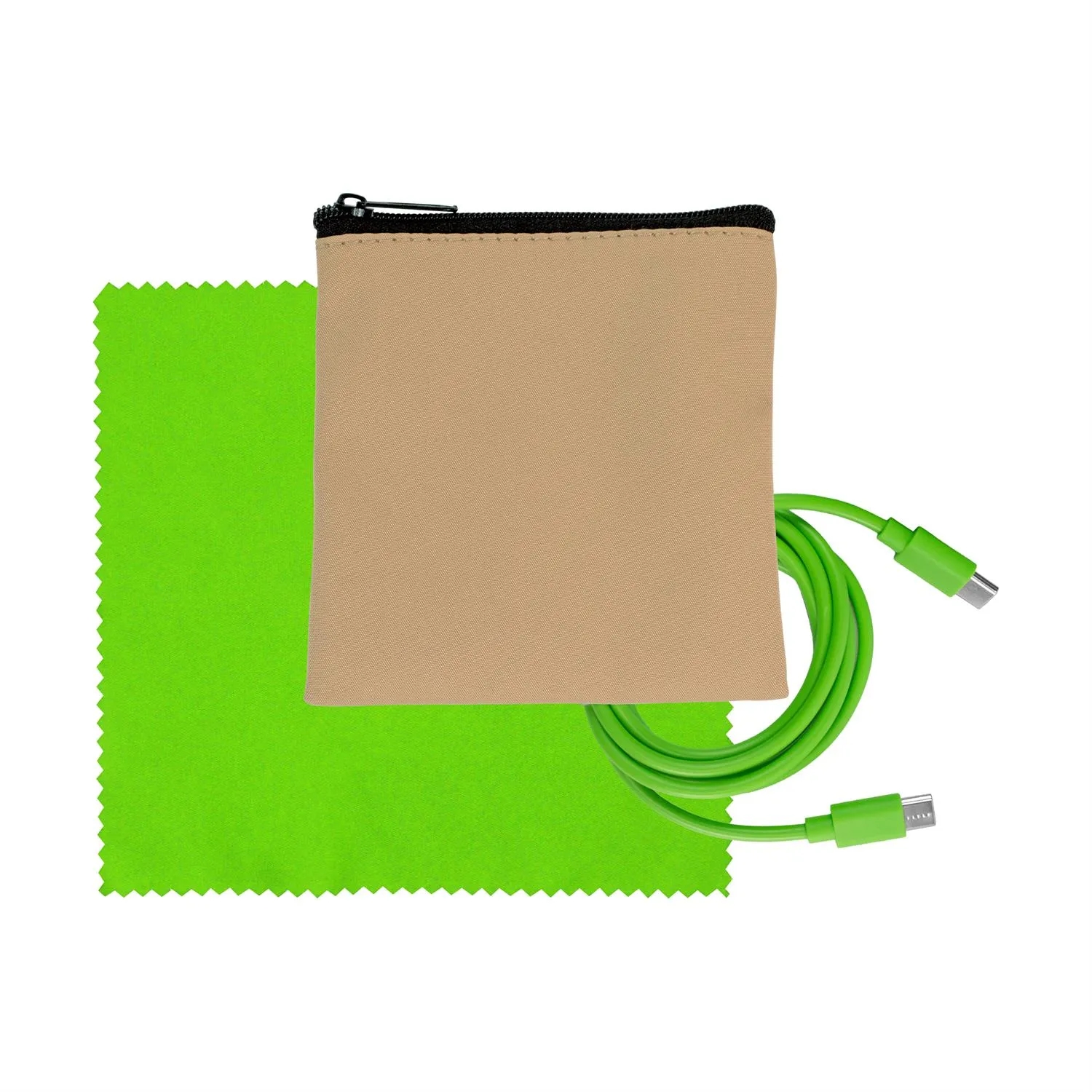 Tan Executive C to C Cable & Cloth Set 18