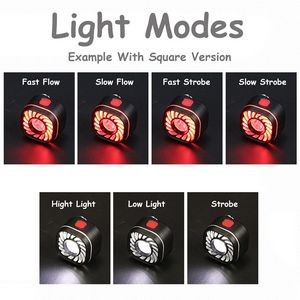 Square Turbo Shaped Rechargeable Head Flashlight 17