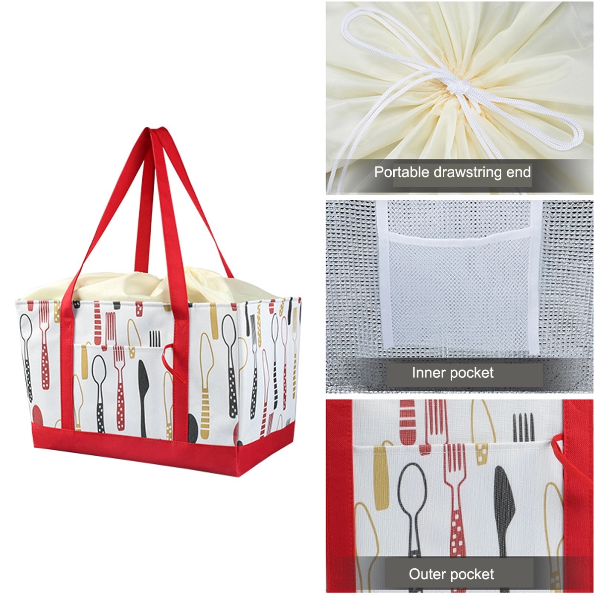 Insulated Foldable Large Utility Tote Bag 5