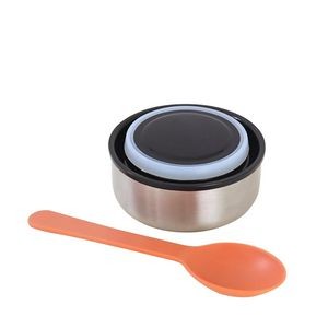 400ml Double Wall Insulation Stainless Steel Food Mug With Spoon 6