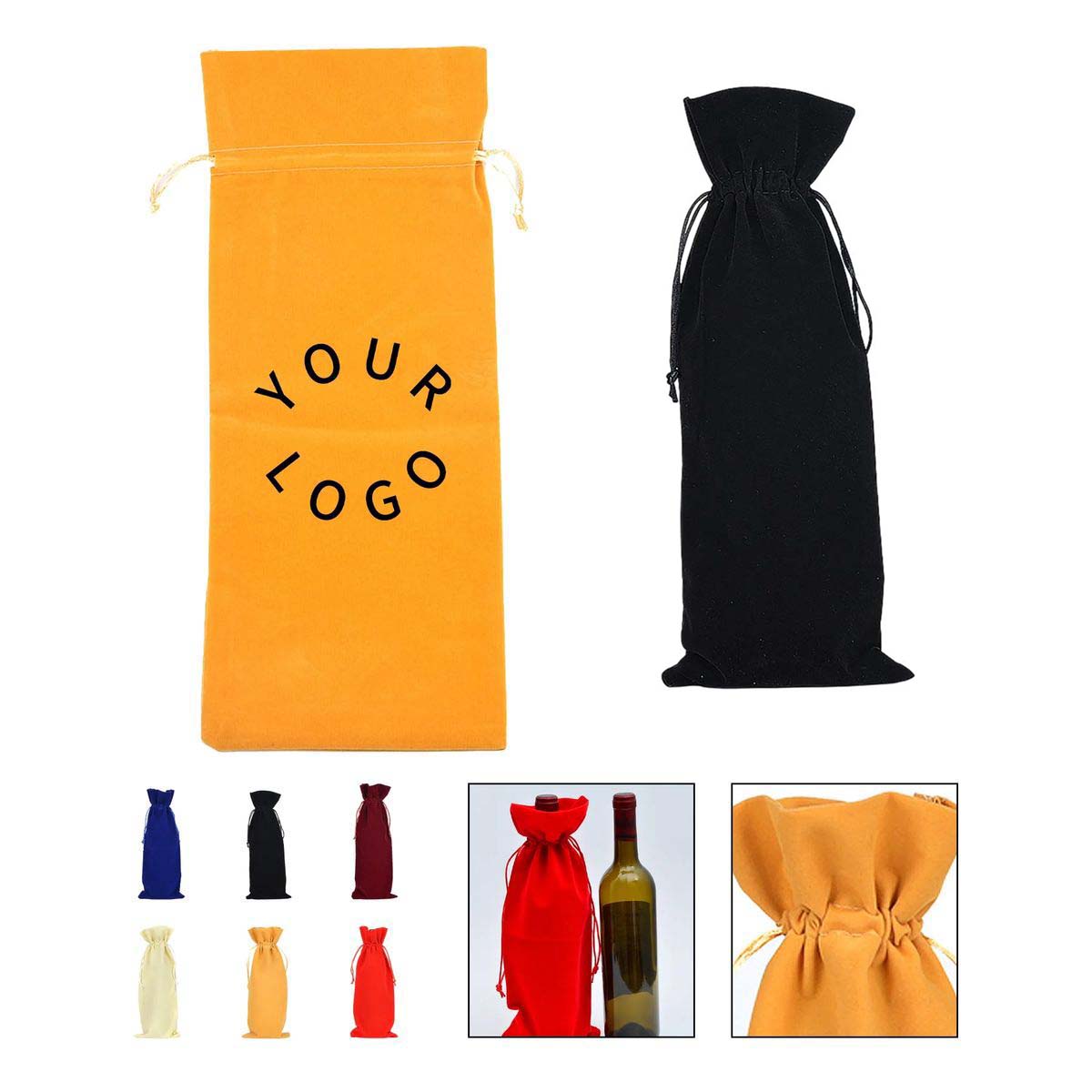 Eco Friendly Flannel Wine Bag for Gift Giving 6