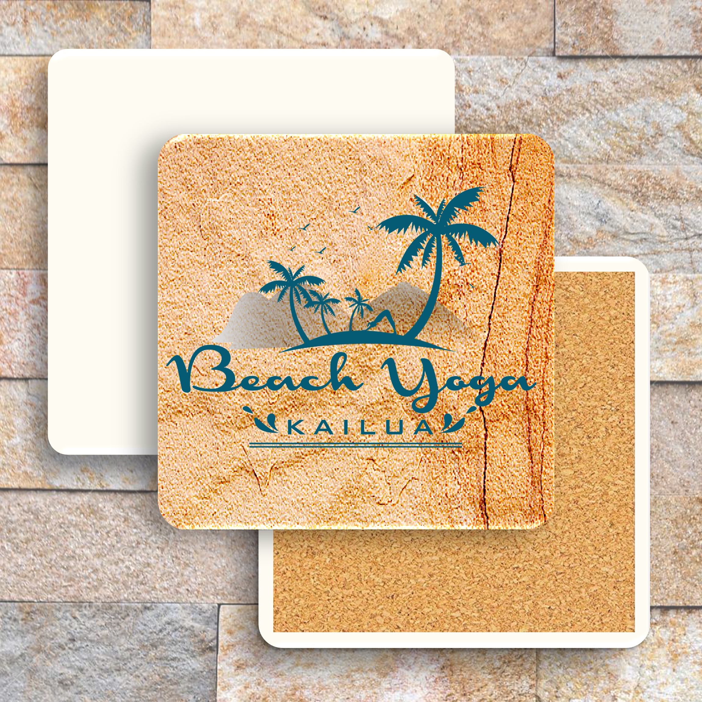 Faux Sandstone Printed Square Coaster 3