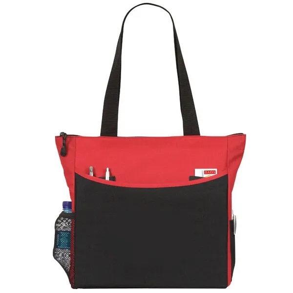 Promotional 600D Polyester Zippered Tradeshow Tote Bag 2