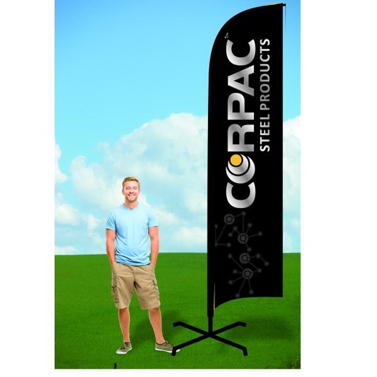 11ft Banner Flag with X Stand-single