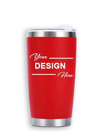 Drinkware: 20 OZ Tumbler (RED) with Lasered (CUS 1