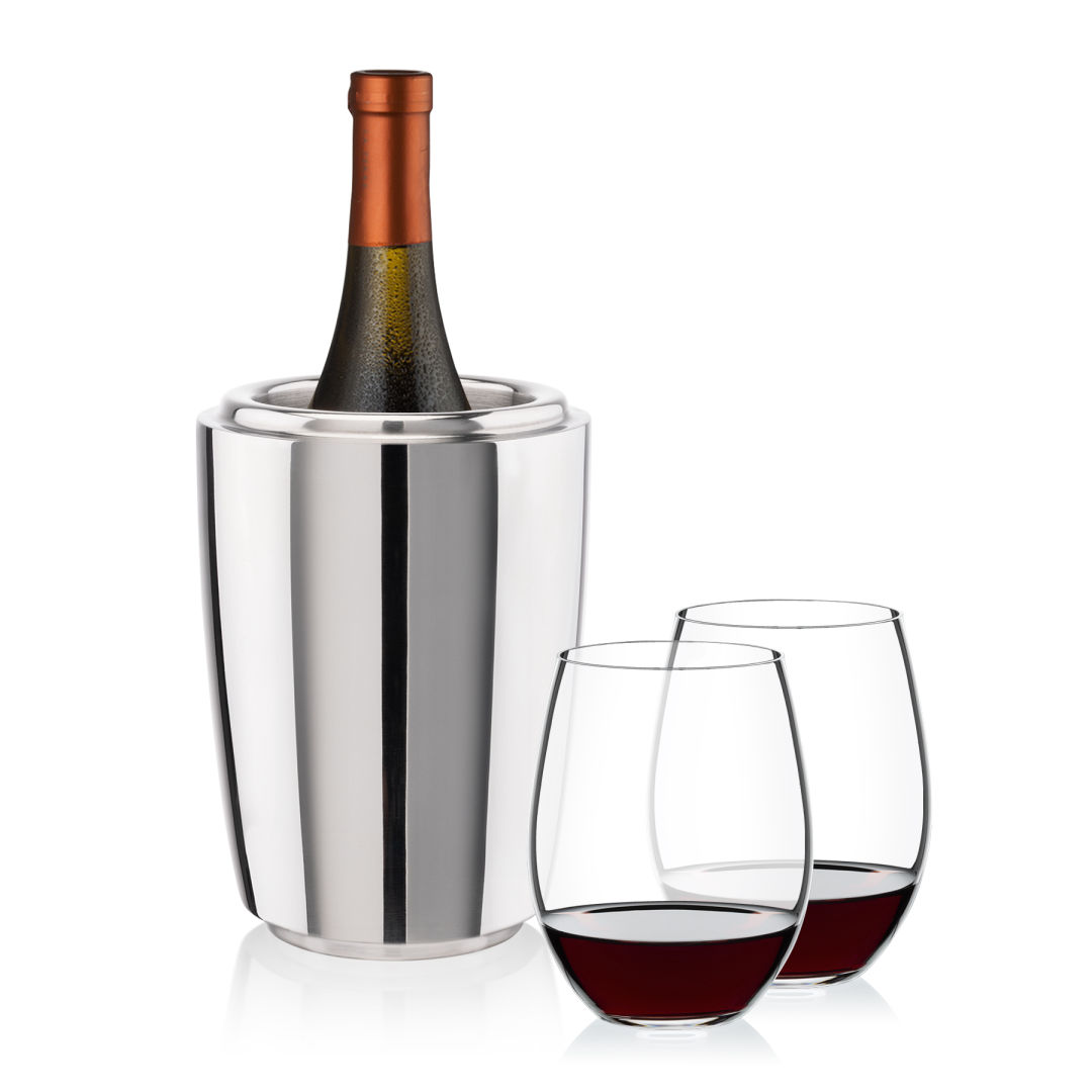 Pescara Wine Cooler & RIEDEL Stemless Wine Set 2