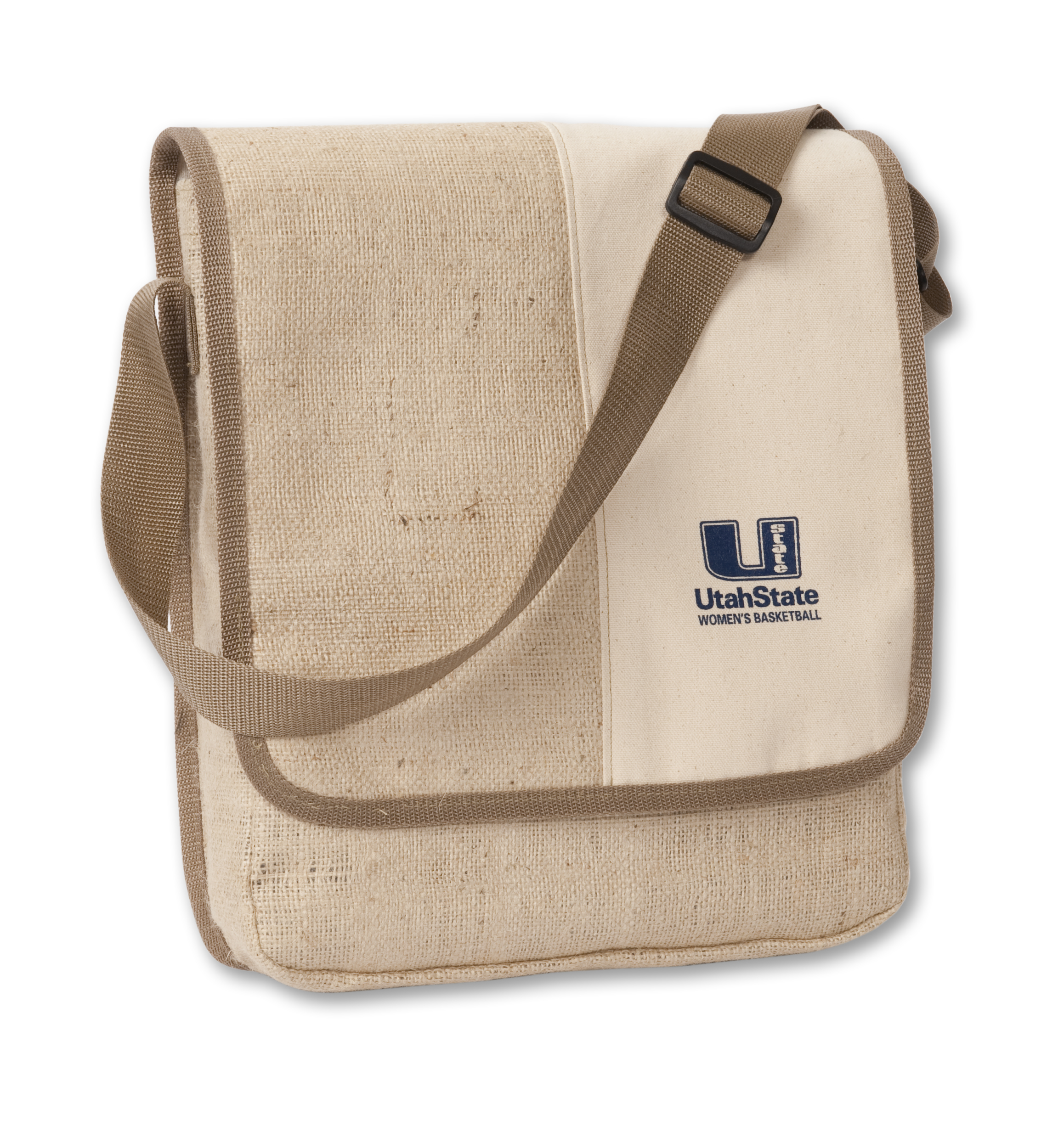 Mediator Satchel Messenger Bag Jute/Cotton/Burlap 3