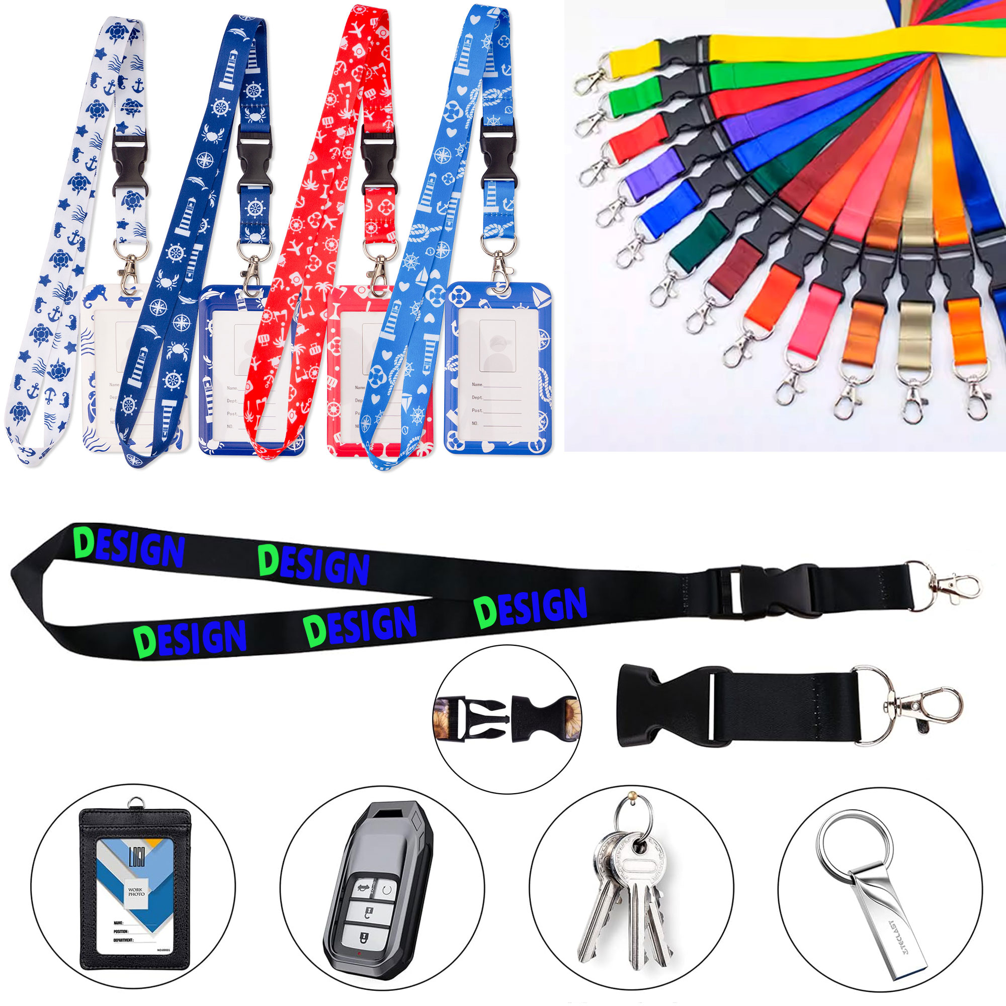 Wide Polyester Lanyard With Buckle 1