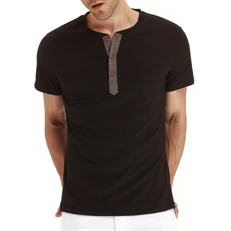 Classic Men's Henley Short Sleeve T-Shirt 8