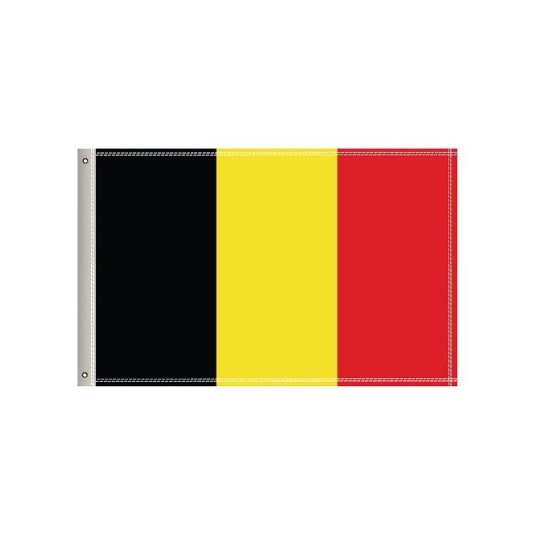 National Flag, Belgium, Double-Sided - 36"W x 24"H 2