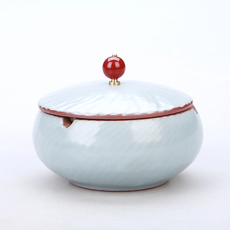 Custom Handmade Ceramic Ashtray With Lid 13