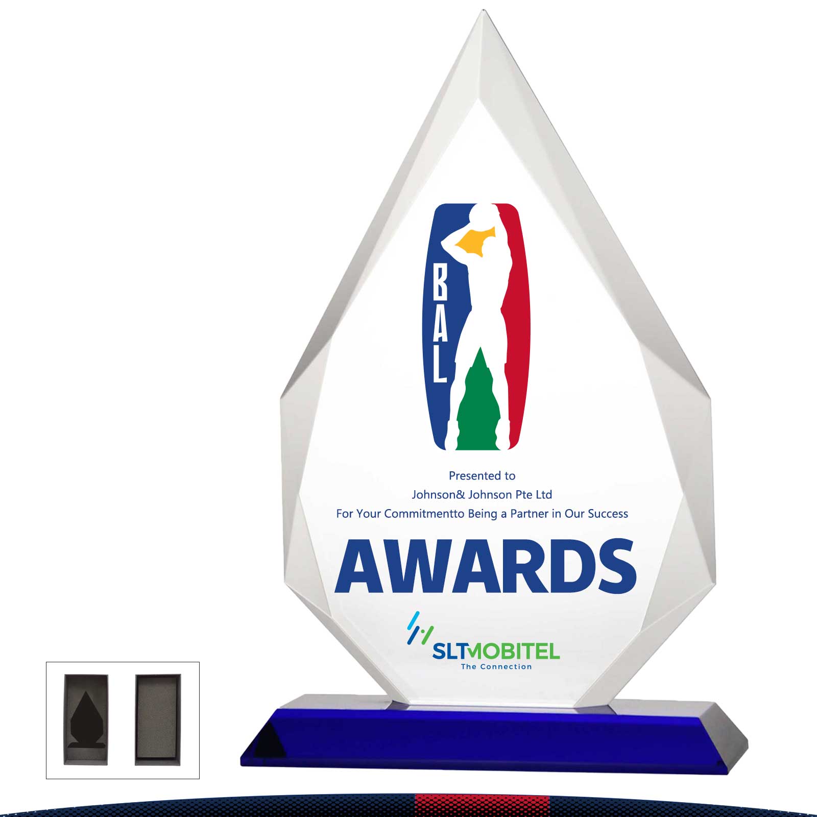 Tiara Pointed Crystal Trophy 3