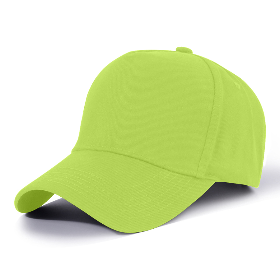 Stock Solid Color Cotton 5-Panel Baseball Cap 28