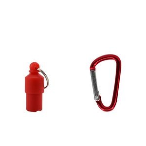 Sturdy Metal Capsule Shaped Dog ID Tag With Carabiner 1
