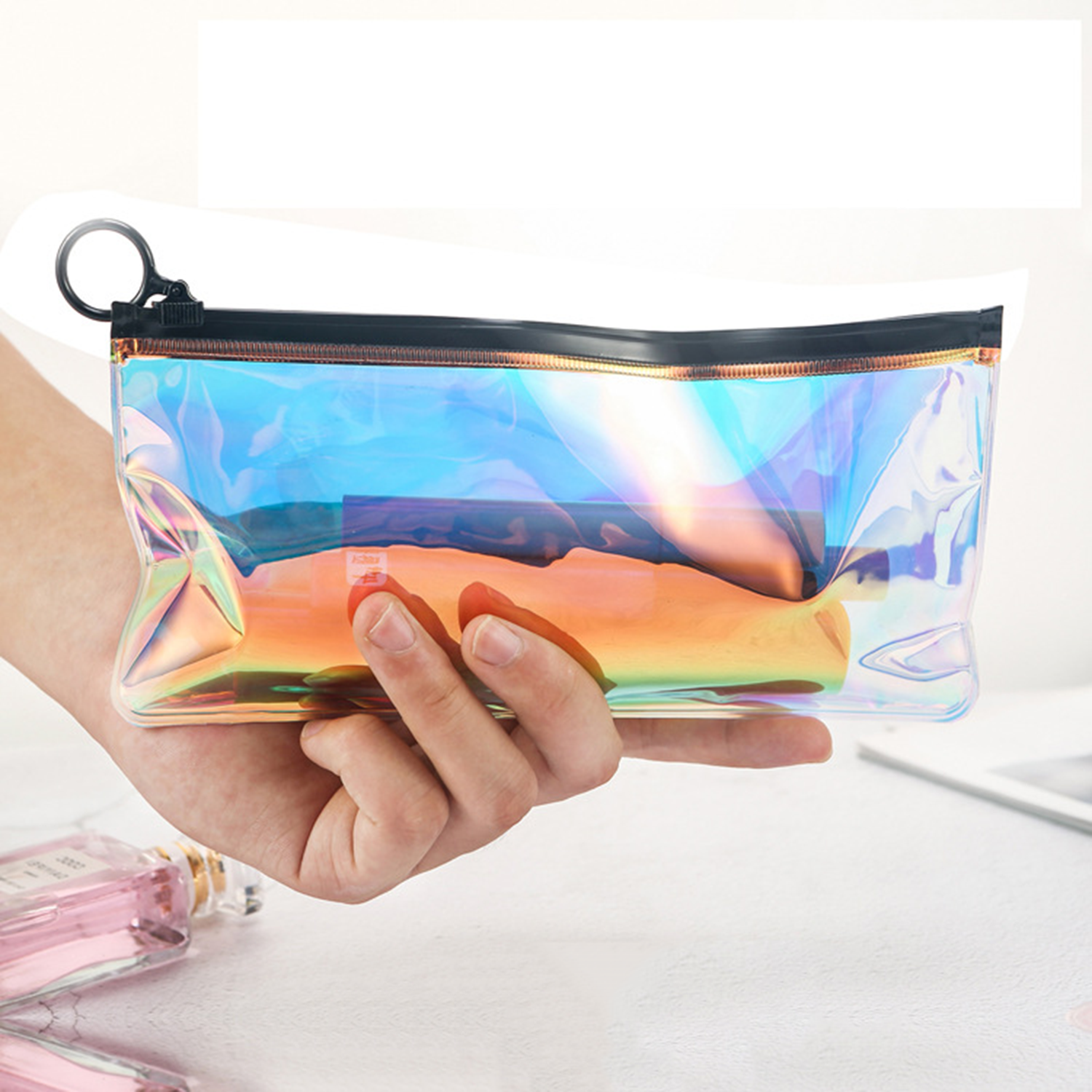 Holographic Rainbow Cosmetic Bag 1