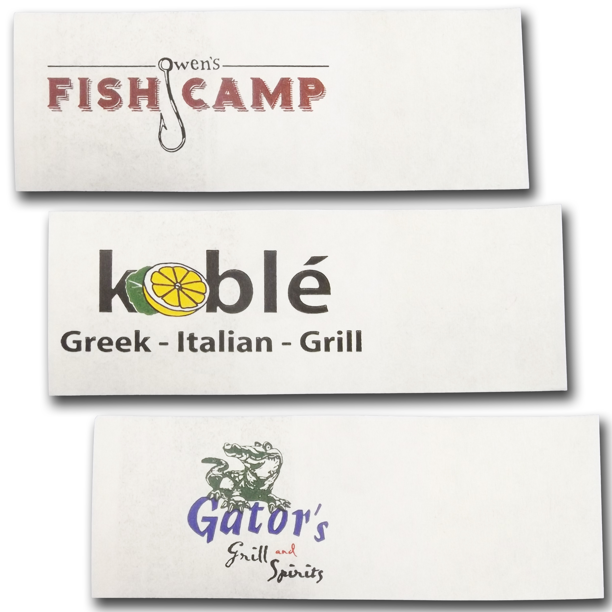 1.5" x 4.25" Paper Napkin Bands - Self-adhesive 3