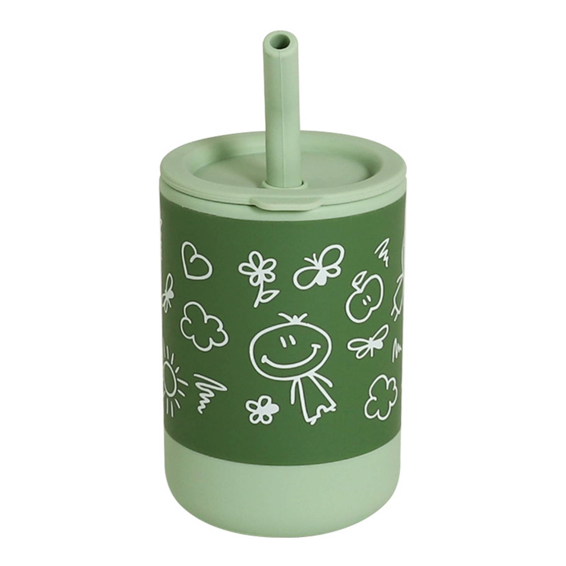 Silicone Training Sippy Cups for Toddler with Straw 6