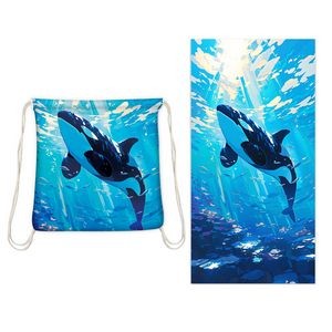 Printed Beach Towel Backpack 8