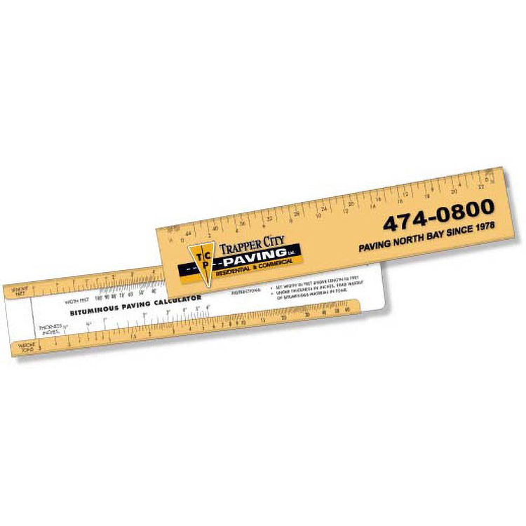 Stock Plastic Paving Slide Calculator (1.3"x6.5"), Full Colour Imprint