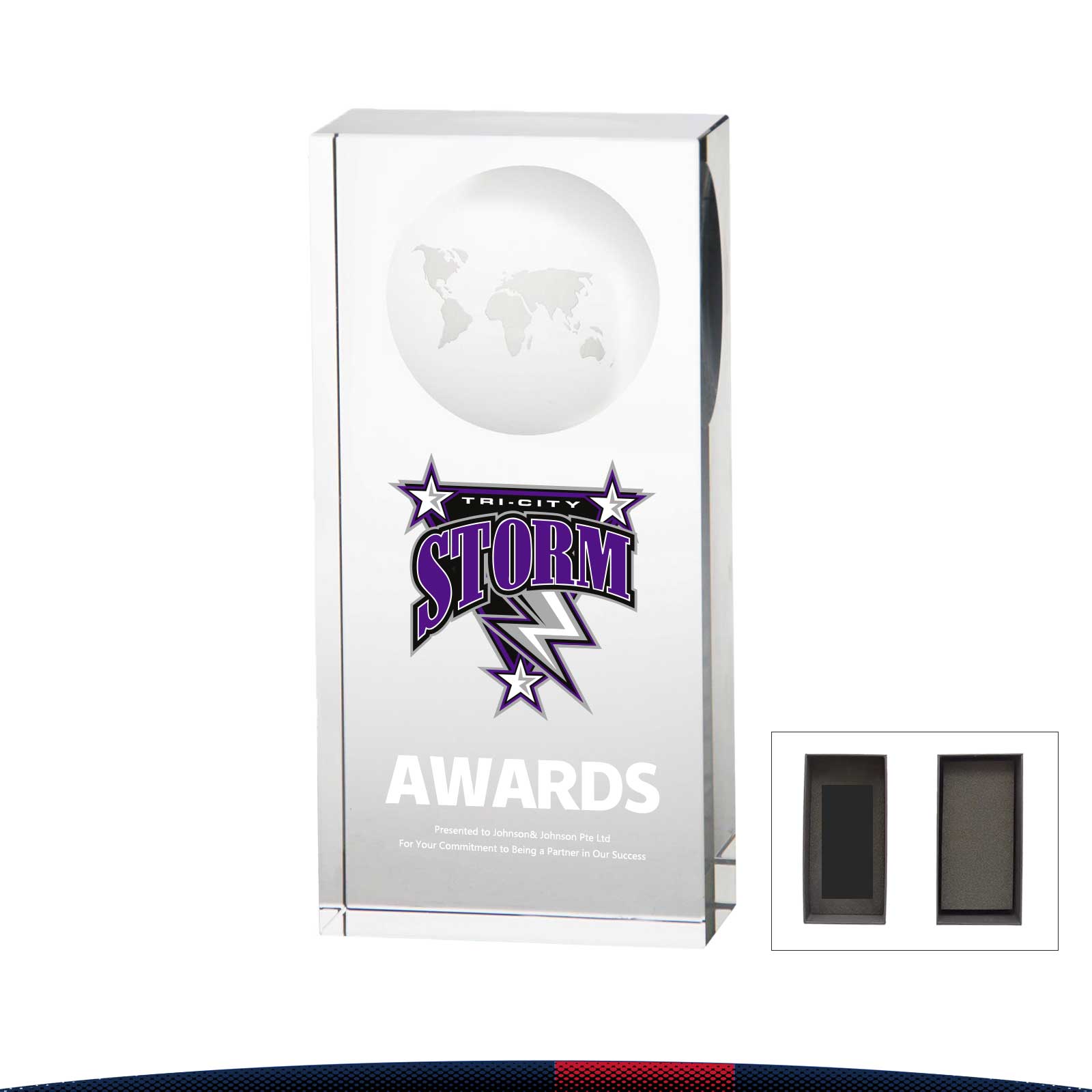 Kelsey Rectangle Crystal Award 2