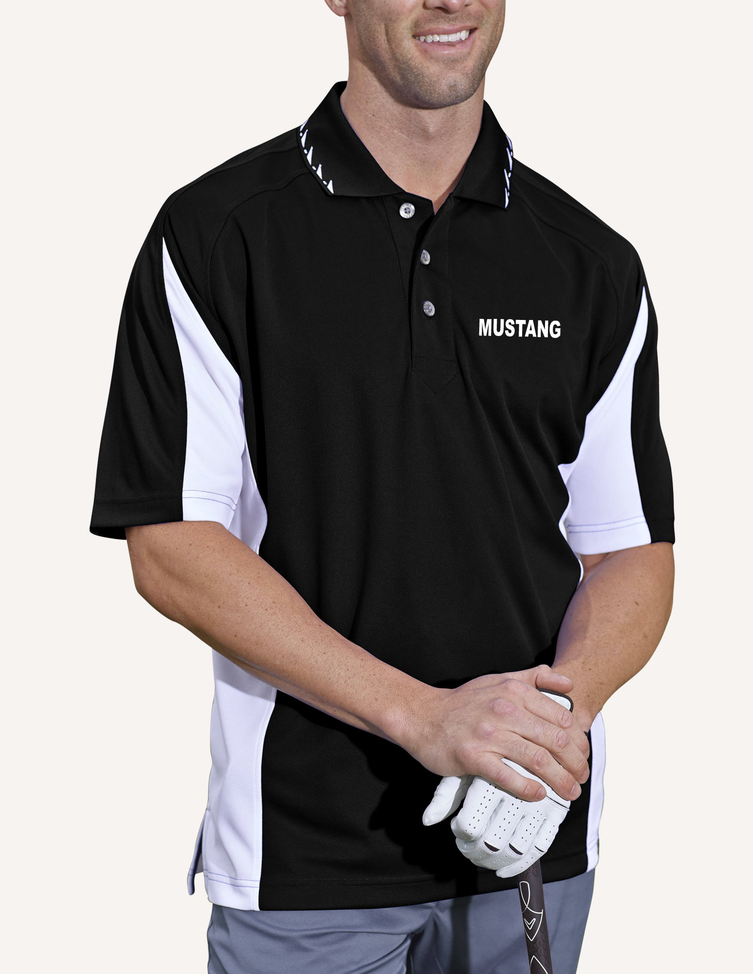Men's Mustang Birds Eye Polo Shirt 10