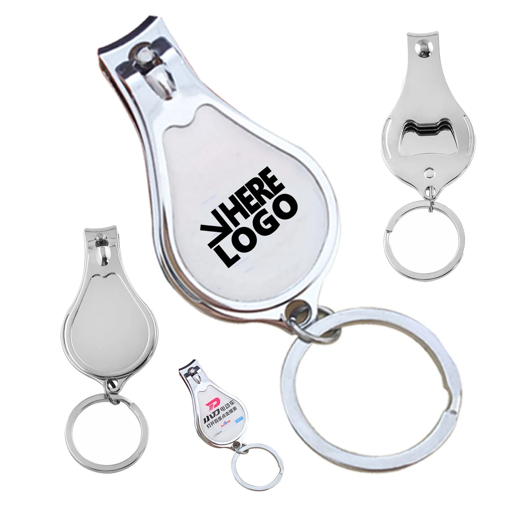 MOQ 20 Nail Clipper Keychain Bottle Opener