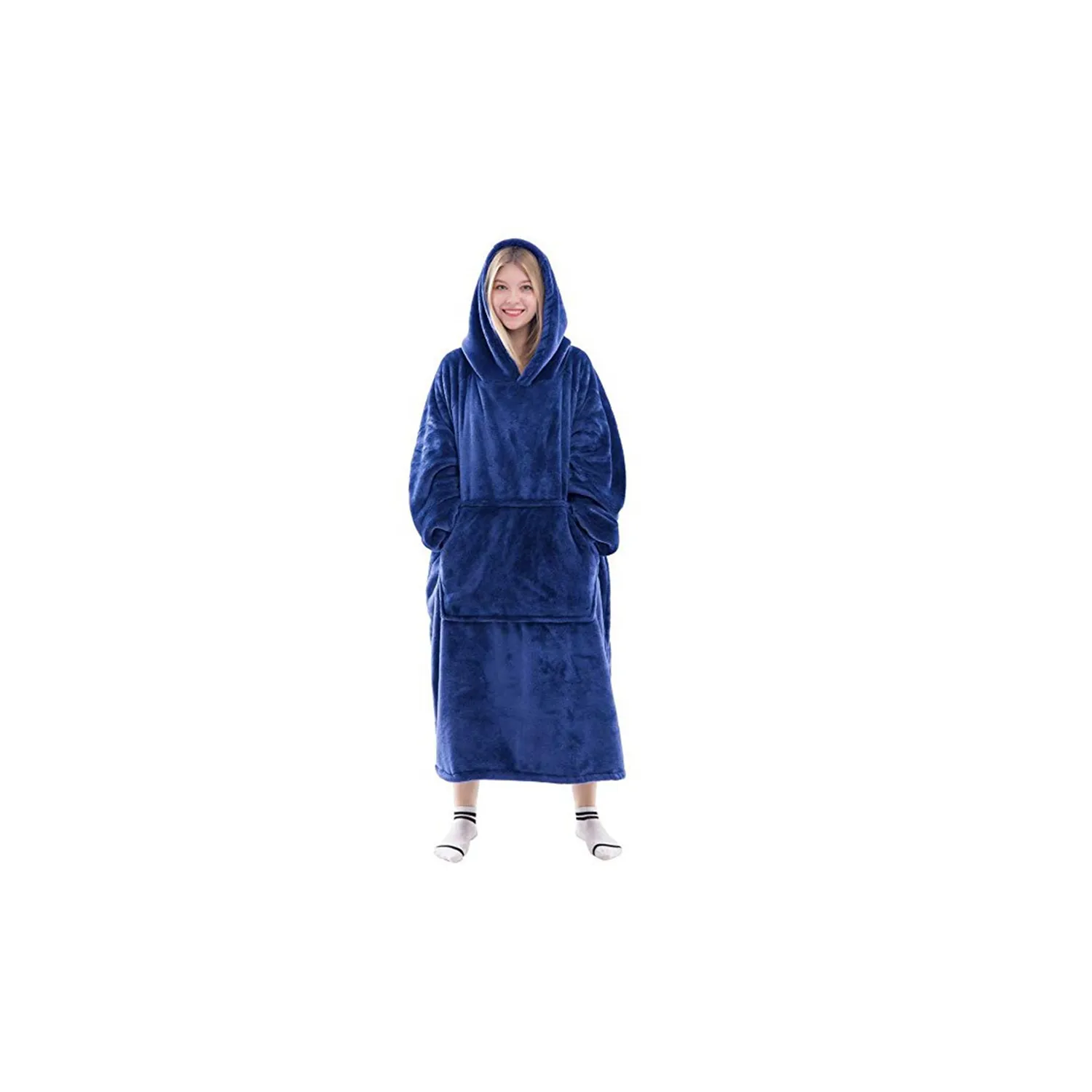 Oversized Microfiber & Sherpa Wearable Blanket 1