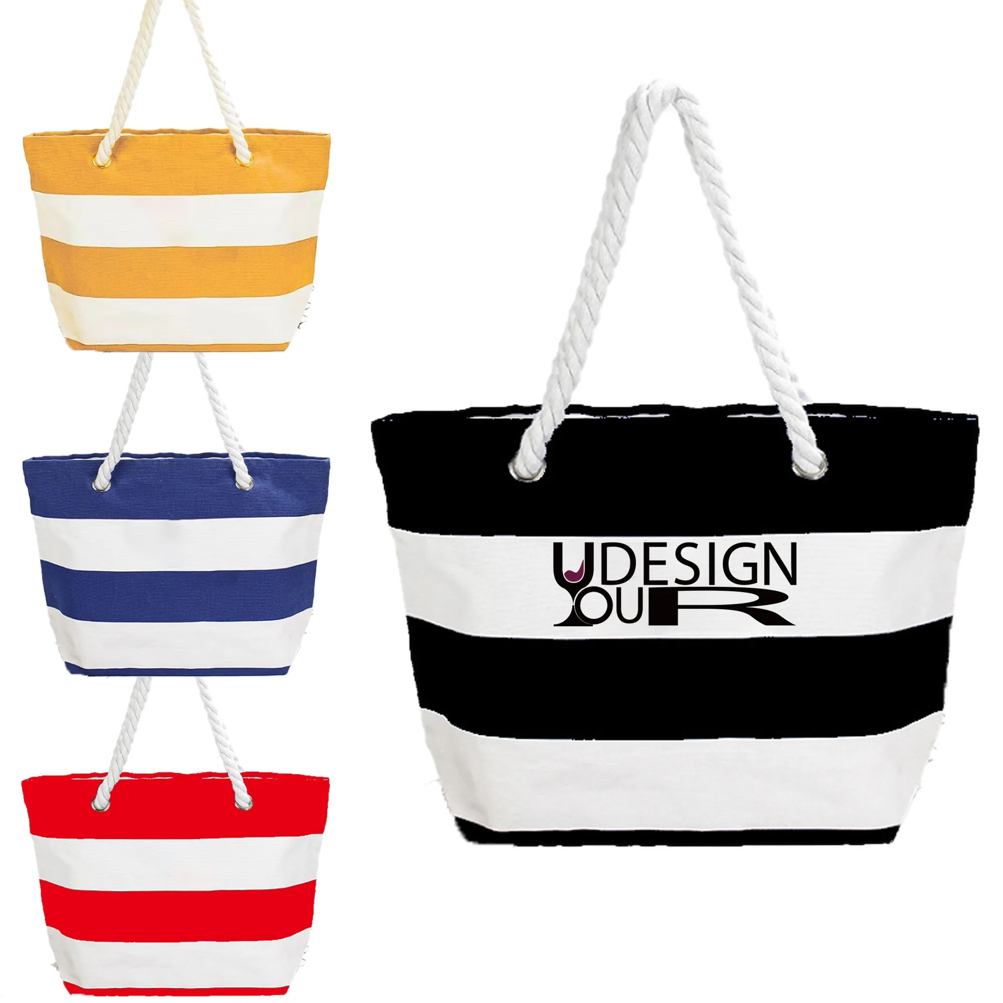 Canvas Beach Tote Bag, custom tote bag with logo imprint 2