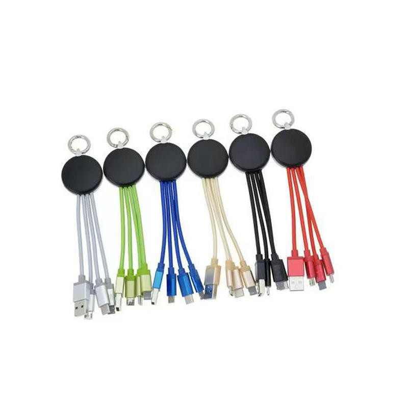 Custom Keychain 3-in-1 Charging Cable 1