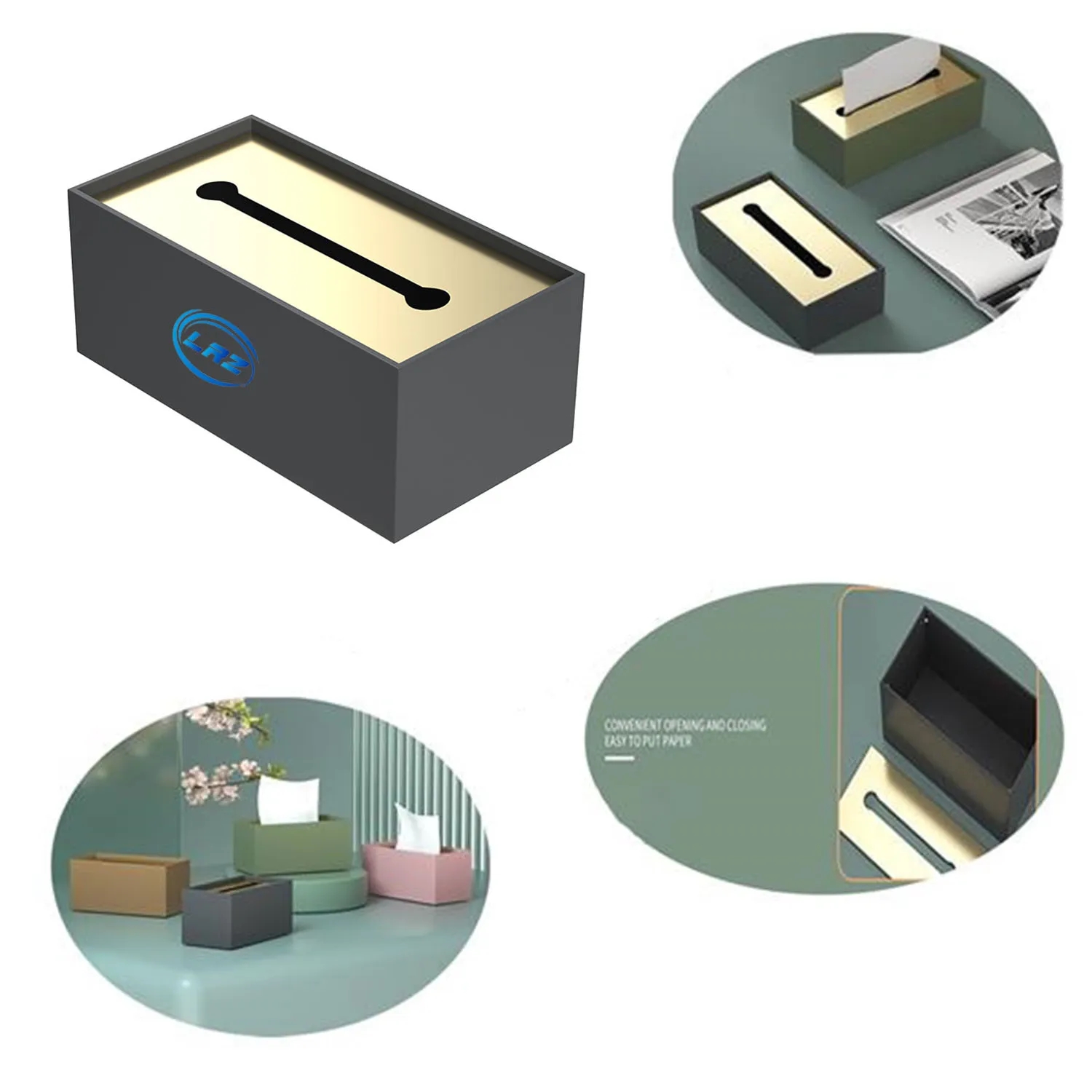 Metal Rectangular Tissue Box 1