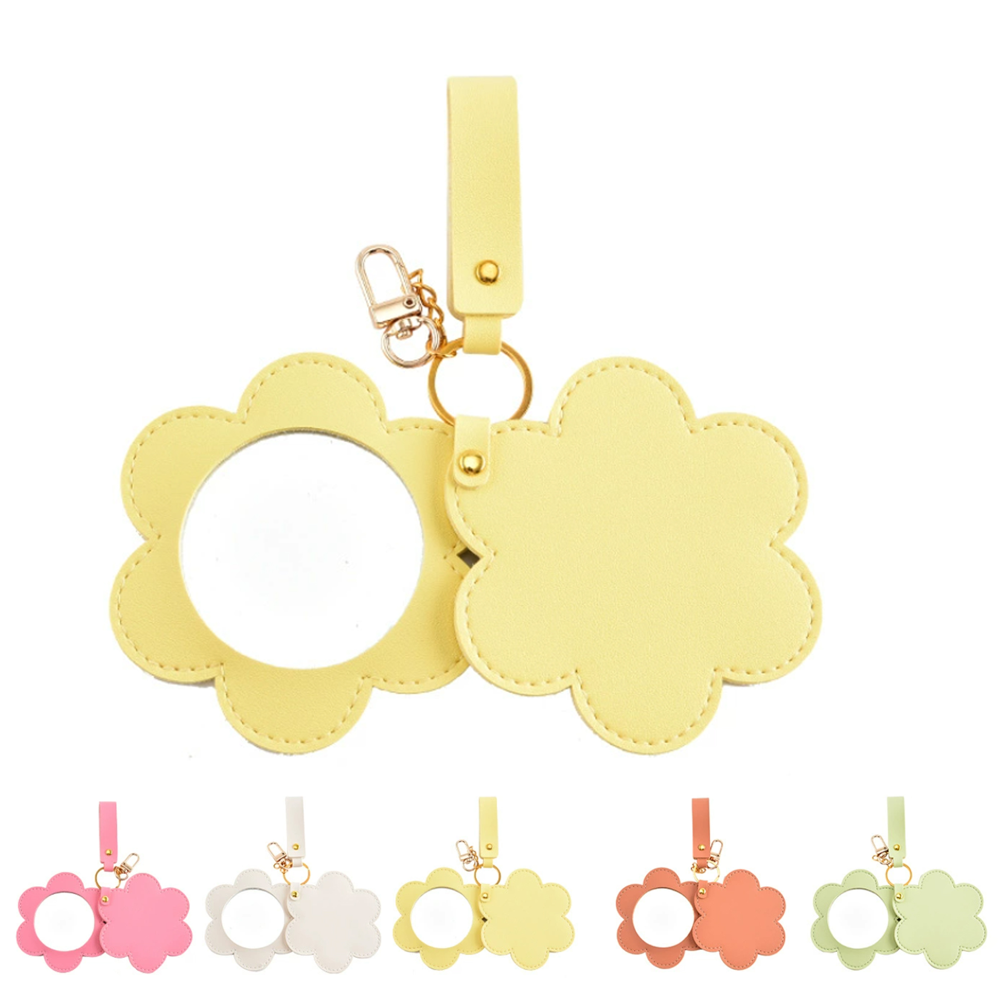 Flower Shape PU Makeup Mirror 3