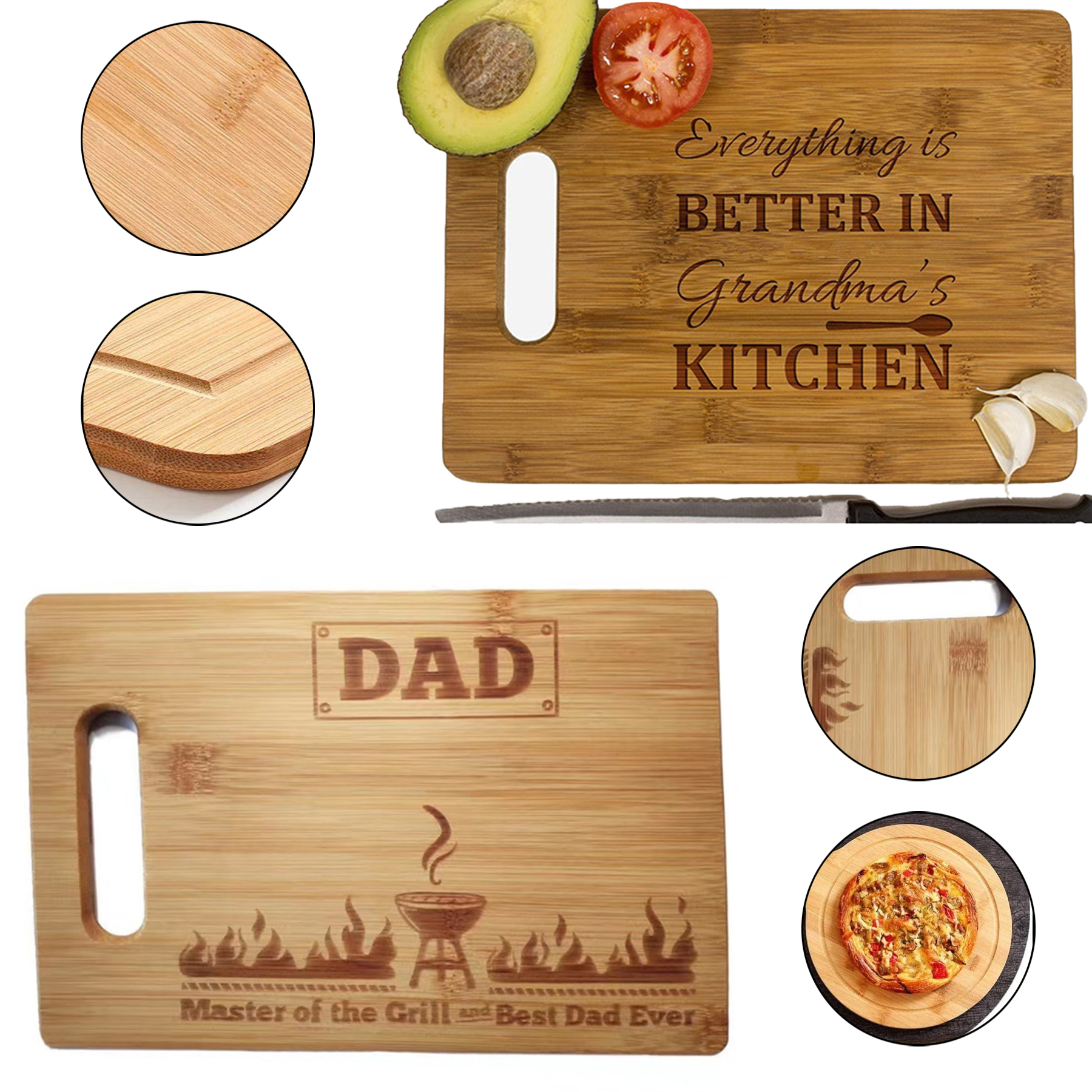 Rectangular bamboo cutting board 1