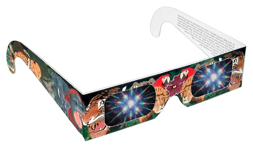 Rainbow Diffraction Glasses - African Animals - Stock Imprint 1