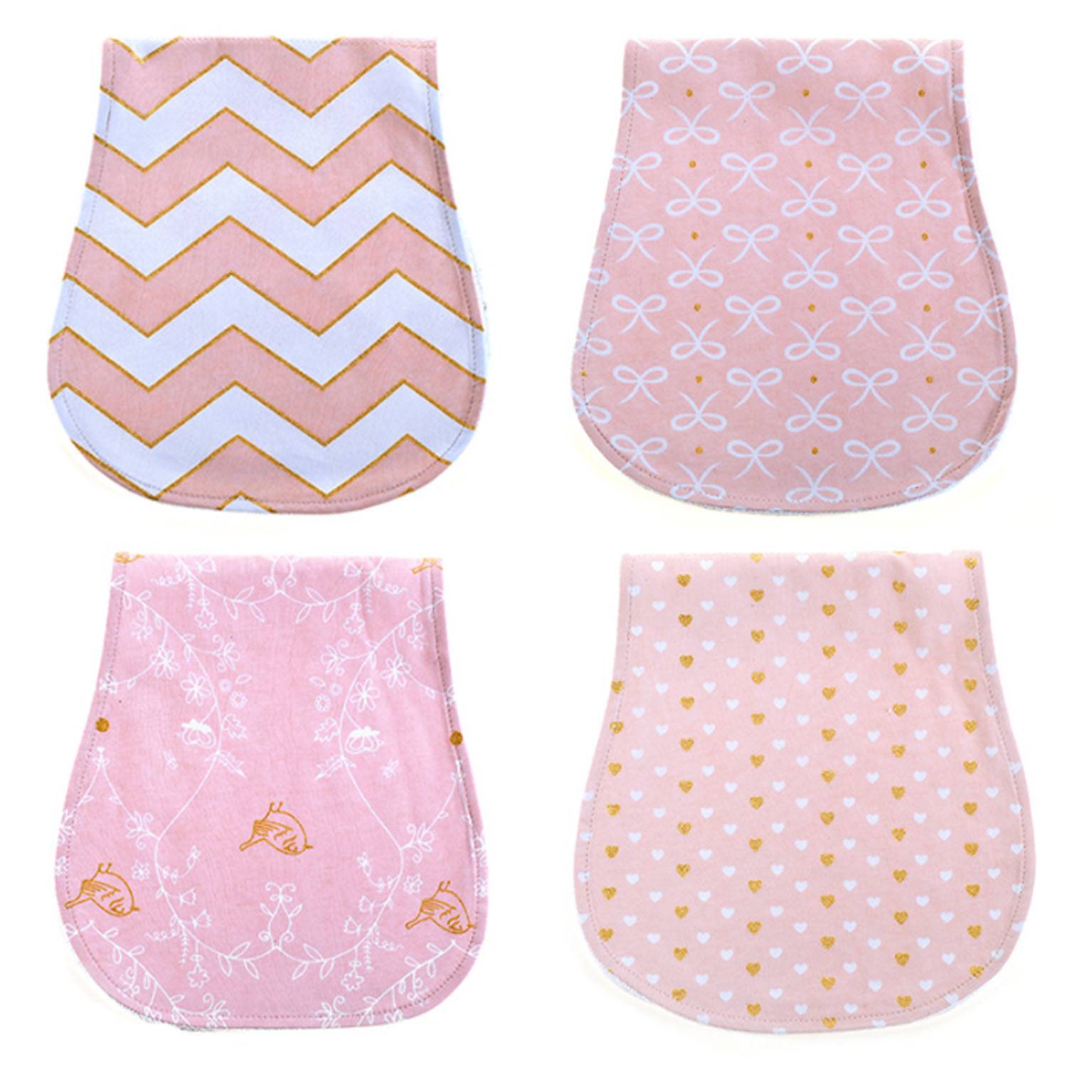 4Pcs Custom Baby Burp Cloths Set 9