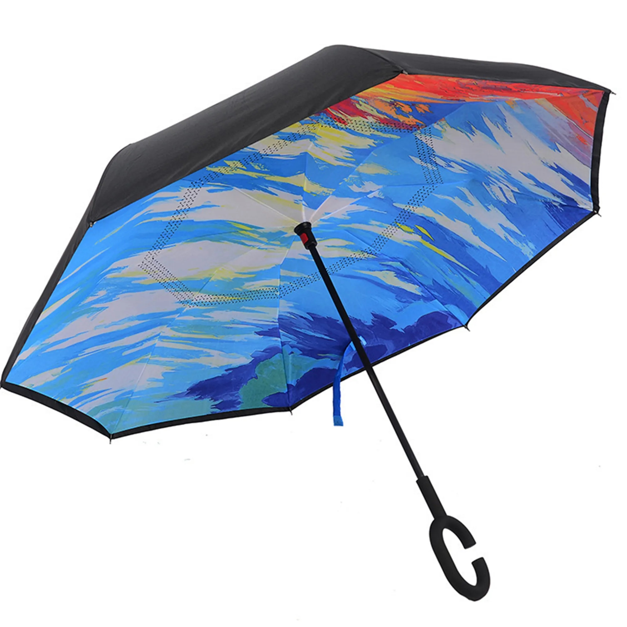 Reverse Upside Down Car Umbrella with C-handle 22