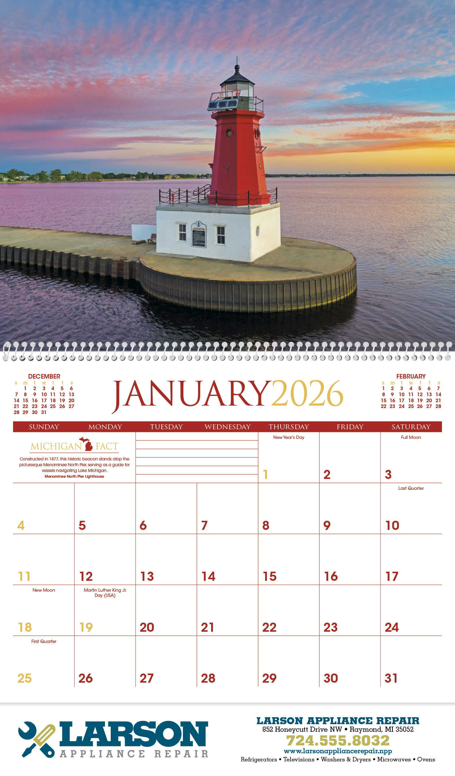 Triumph® Calendars Michigan Calendar 3