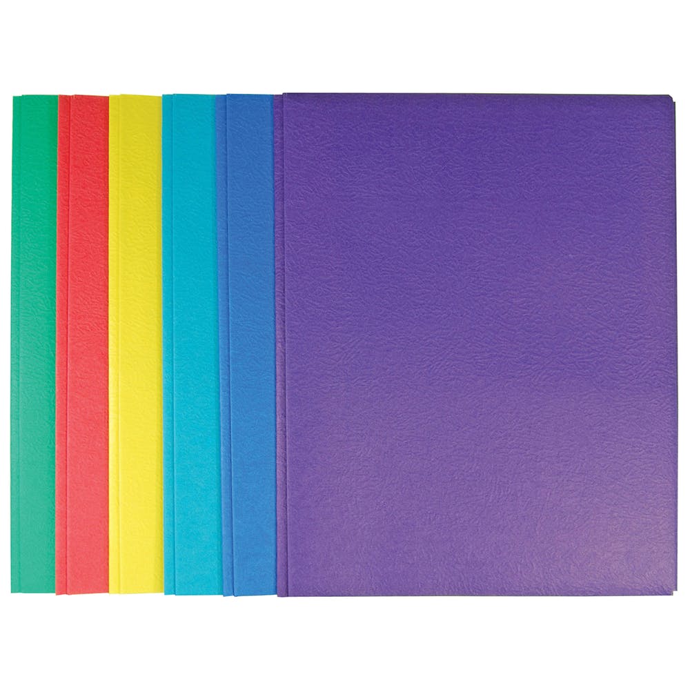 2 Pocket Folders - 3 Prong Paper Assorted Colors 1