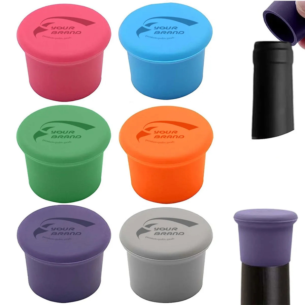 Reusable Silicone Wine Bottle Cover Beer Cap Stopper 2