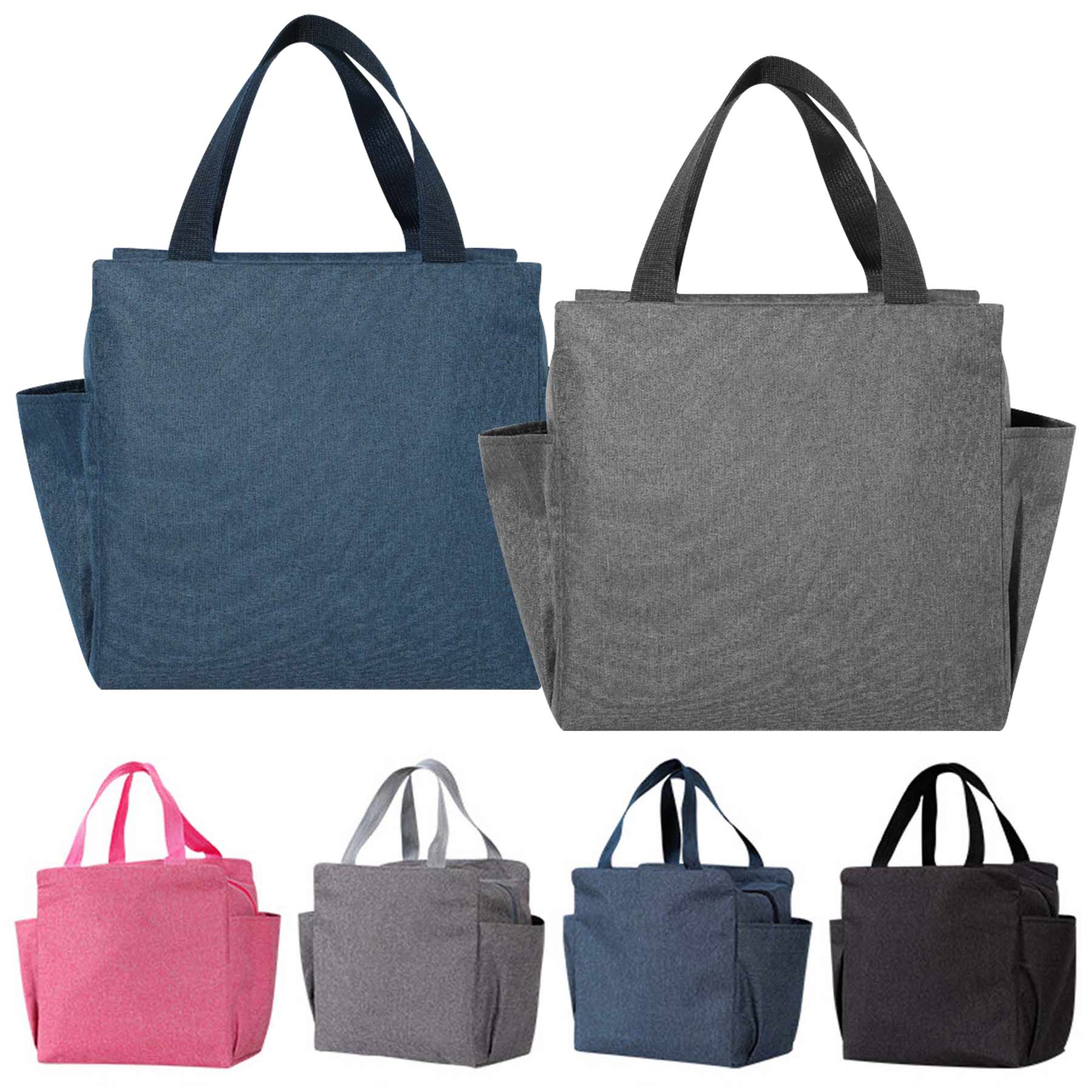 Dual Pockets Zipper Lunch Tote Bags 2