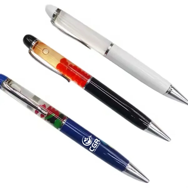 Elegant Foil-Accented Oil Liquid Pen - Refined Writing
