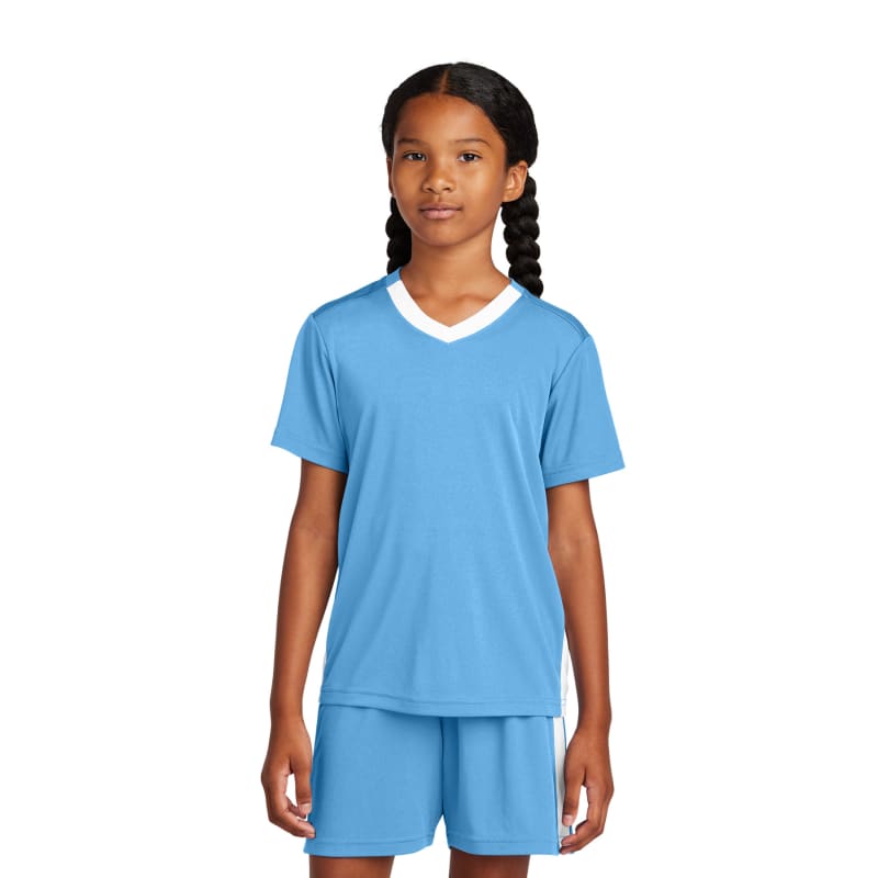 Sport-Tek Youth Competitor United V-Neck 11