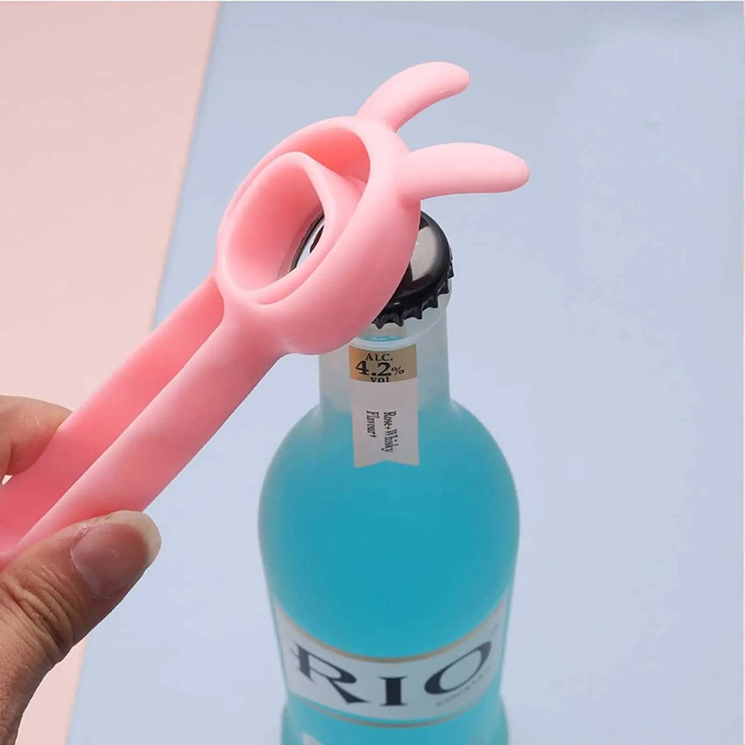 Multifunctional Rabbit Ear Stainless Steel Bottle Opener 4