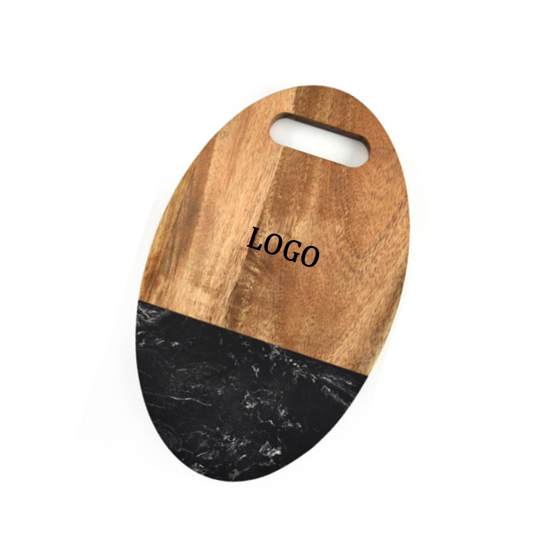 Round Marble And Wood Cheese Board 2