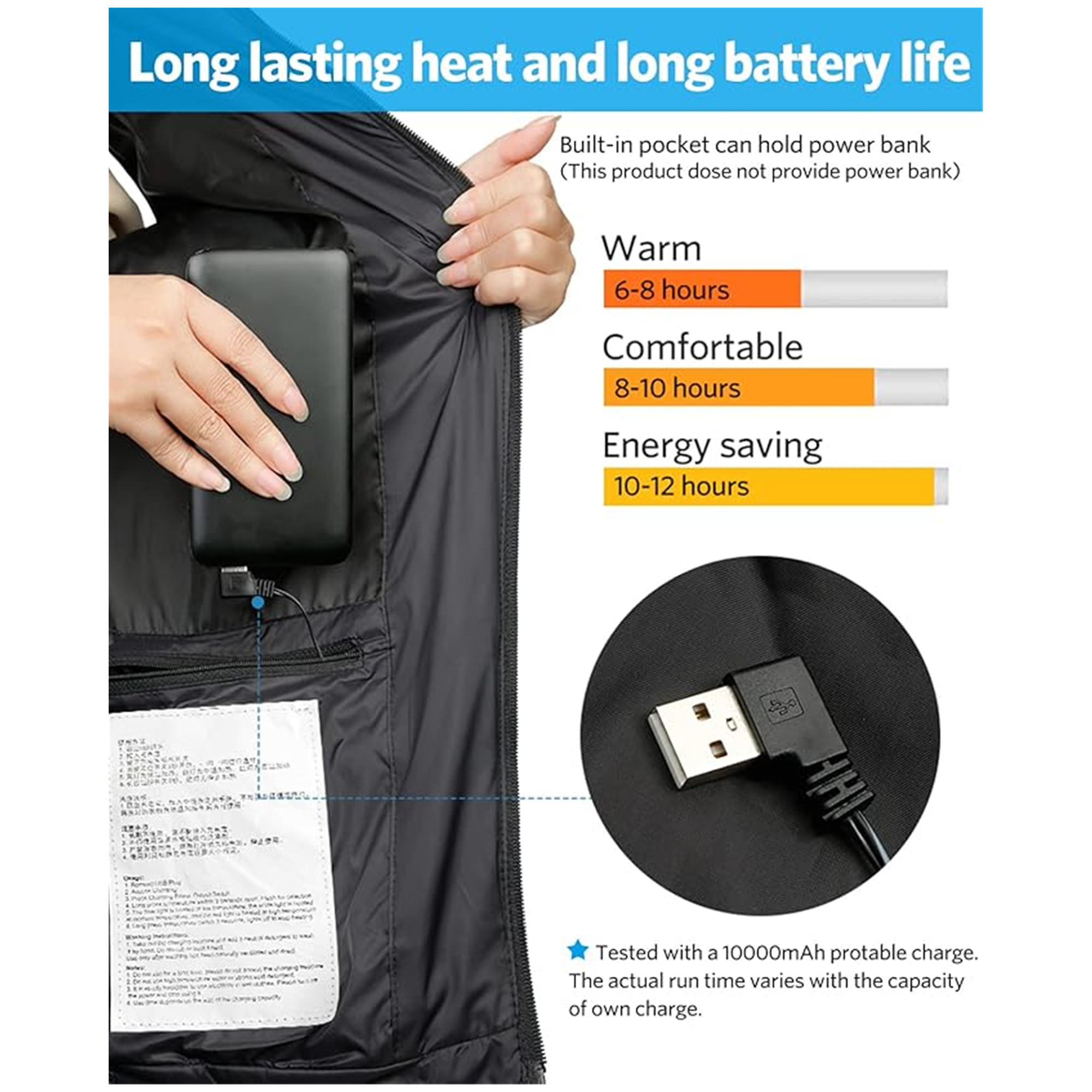 5V USB Charging Heating Vest 4