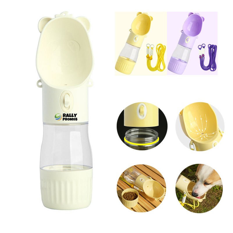 2" 1 Portable Outdoor Dog Water Bottle with Food Container 2